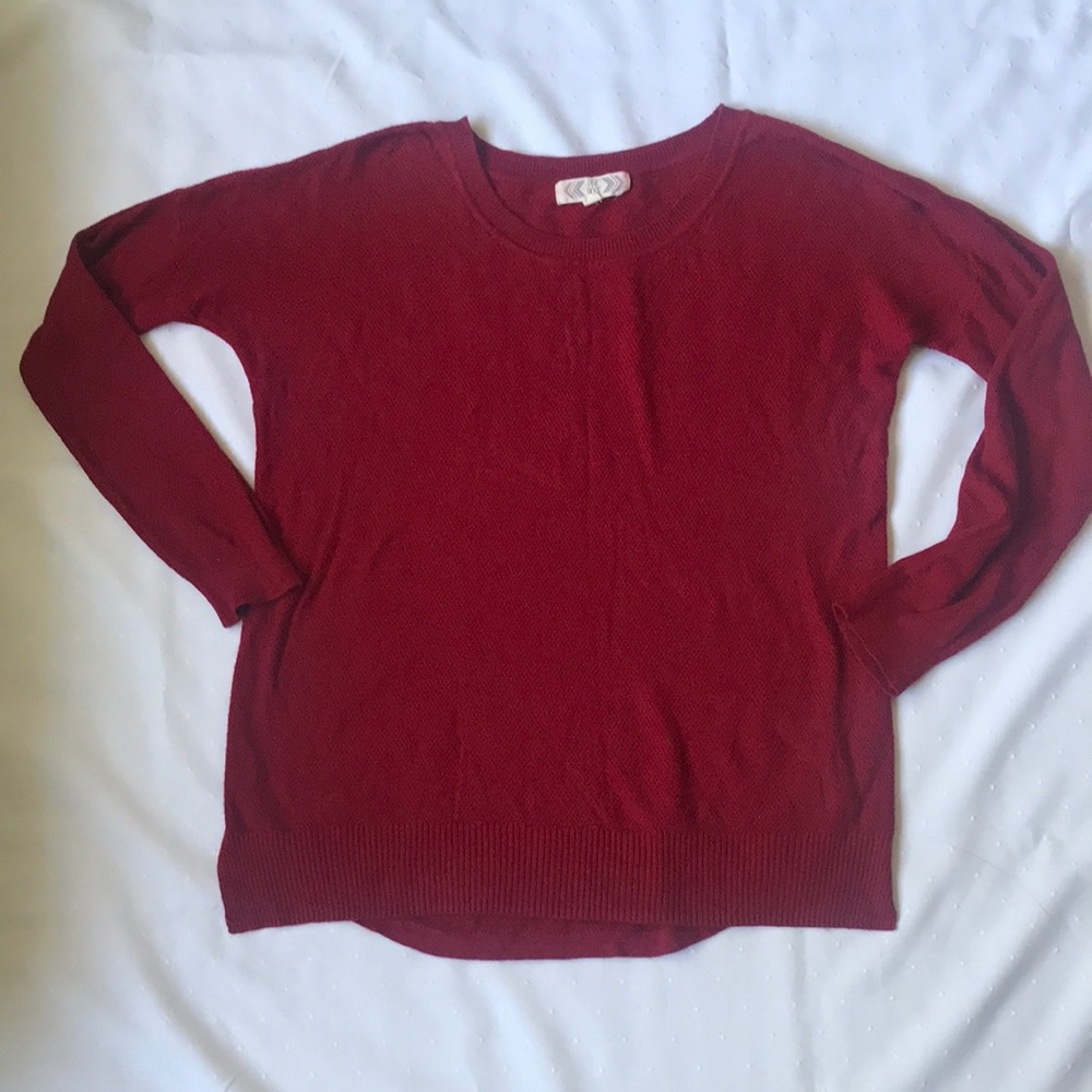 Dark Red Lightweight Sweater